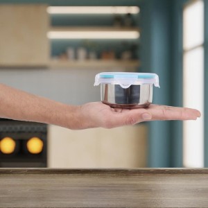 230 ml Stainless Steel Container, 3.6 X 2.4 inch (Pack of 1)
