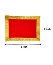 Velvet Pooja Cloth | Bhakti Lehar, Plain Altar Cloth for God Idols, Home Mandir, Temple and Pooja Ghar (8X6) Velvet Pooja Cloth | Bhakti Lehar, Plain Altar Cloth for God Idols, Home Mandir, Temple and Pooja Ghar (8X6)