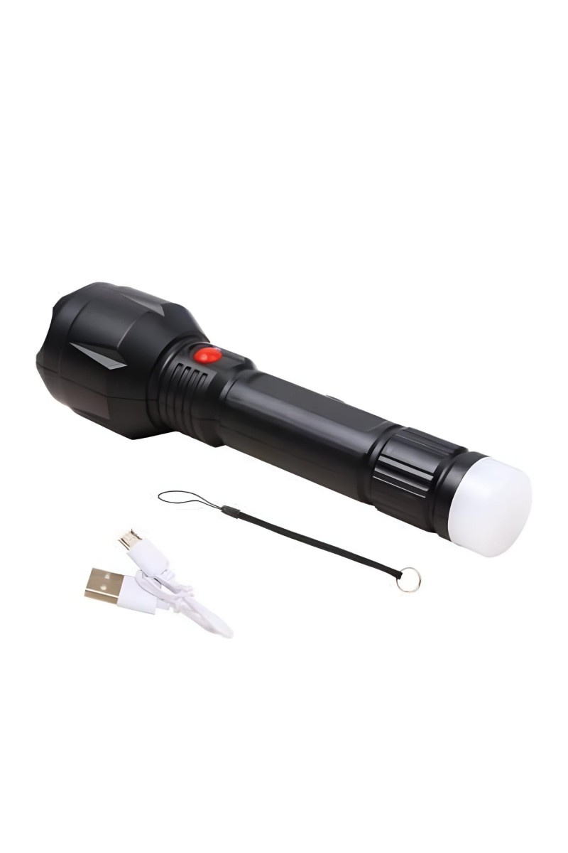 HiTechMart 24 Energy Rechargeable Led Torch with Dual Mode Night Lamp/Torch 8 hrs Flood Lamp Emergency Light (Black)