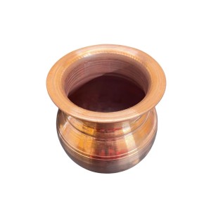 Pure Copper Kalash Lota Traditional Puja Vessel for Daily and Festive Use 4.5/2.5 Inch