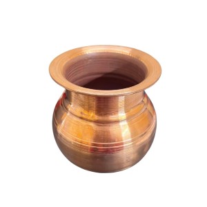Pure Copper Kalash Lota Traditional Puja Vessel for Daily and Festive Use 4.5/2.5 Inch