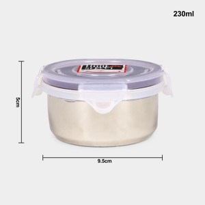 230 ml Steel Container 9.5 X 5 cm (Pack of 1)