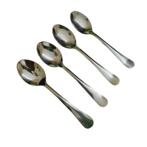 Hitech Sales Stainless Steel Dinning, Luxury Dinner Spoons, Table Spoon Set of 4, Length 7.5 inch, Dazzle Design,Daily Multipurpose Use,Dishwasher Safe