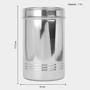 1.5 L Stainless Steel Container, 1 0 X 17.5 cm (Pack of 1)