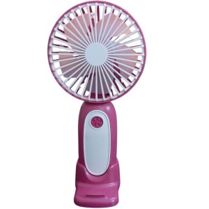 Mini Hand Fan – Portable USB Rechargeable Personal Fan, 3 Speeds, Quiet Operation, Handheld or Desk Use, Ideal for Travel, Office, Outdoor, and Summer Activities (Pink)