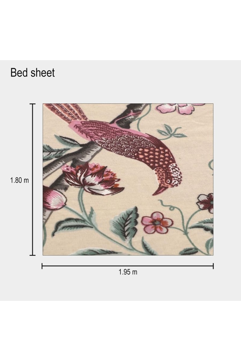 Hitech Sales Multicolour Polycotton Double Bedsheet | Soft, Durable & Fade-Resistant | Ideal for Double Bed | Easy Care & Washable