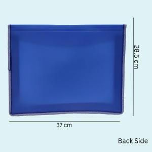 Hitech Sales Envelope Folder, Poly-Plastic A4 Documents File Storage Bag with Snap Button Certificate File Holder Document Folder for Certificates (A4) (Blue)