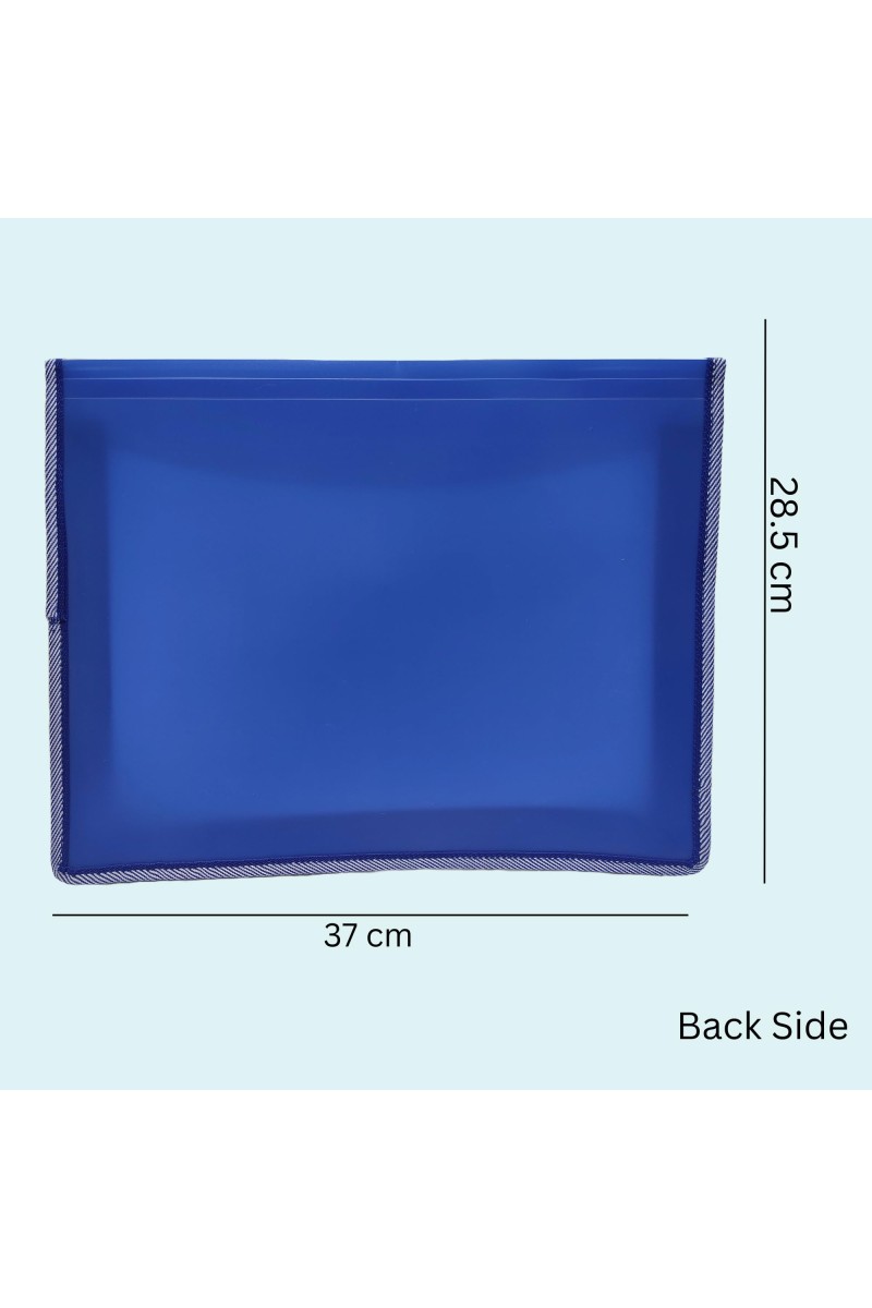 Hitech Sales Envelope Folder, Poly-Plastic A4 Documents File Storage Bag with Snap Button Certificate File Holder Document Folder for Certificates (A4) (Blue)