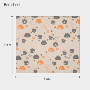 Hitech Sales Orange Cotton Double Bedsheet | Soft, Durable & Fade-Resistant | Ideal for Double Bed | Easy Care & Washable