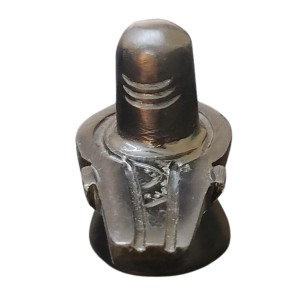 HiTechMart Black Marble Shivling Idol, 3 Inch Lord Shiva Shivalingam Murti for Home Puja and Shivratri, Medium Size, 230g Black Stone Shivling for Worship and Decor