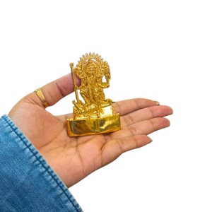 Antique Gold Metal Statue Maa Kaali Idol Showpiece for Home & Office | Hindu Goddess Decorative Murti for Puja & Mandir Office Table Showpiece (6.5cm)