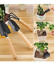 Premium 3 Pcs Gardening Tool Set, Hand Tool Kit for Home Gardening, Small Sized Hand Cultivator, Small Trowel & Garden Fork, Perfectly Sized for for Home & Outdoor Gardening, Flower Pot and Lawn