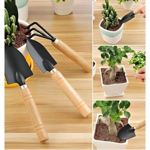 Premium 3 Pcs Gardening Tool Set, Hand Tool Kit for Home Gardening, Small Sized Hand Cultivator, Small Trowel & Garden Fork, Perfectly Sized for for Home & Outdoor Gardening, Flower Pot and Lawn