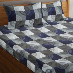 Hitech Sales Blue Microfiber Double Bedsheet | Soft, Durable & Fade-Resistant | Ideal for Double Bed | Easy Care & Washable