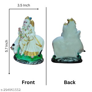 Polyresine Lord Radha Krishna Statue | Shine Gallery Radha Krishna Showpiece for Home Temple Décor I showpiece of god Idols for Office desks, Study Table, mandir I Best Gift Item