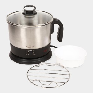 Tandem1.2 L Plastic and Steel Kettle, Plastic and Stainless Steel, 22 X 17.9 X 9.5 cm (Pack of 1)