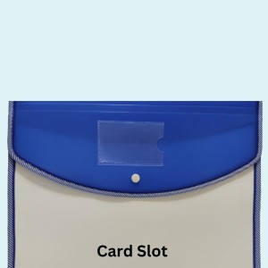 Hitech Sales Envelope Folder, Poly-Plastic A4 Documents File Storage Bag with Snap Button Certificate File Holder Document Folder for Certificates (A4) (Blue)