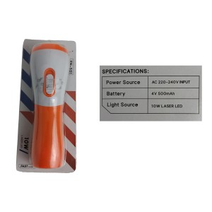 Hitech Rechargeable Torch Light || EN-551 || Powerful 10W Laser LED|| 12 Hours of Continuous Lighting