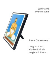 Anukul Thakur Wooden Laminated Photo Frame with Stand | Spiritual Religious Decor | Compact Size for Home & Office