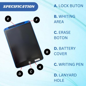 Hitech Sales 12 Inch LCD Writing Tablet Colorful Magic Slate with Stylus Pen Eco-Friendly Digital Drawing and Writing Pad for Kids, Ideal for Drawing, Playing, and Noting