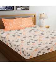 Hitech Sales Orange Cotton Double Bedsheet | Soft, Durable & Fade-Resistant | Ideal for Double Bed | Easy Care & Washable Hitech Sales Orange Cotton Double Bedsheet | Soft, Durable & Fade-Resistant | Ideal for Double Bed | Easy Care & Washable