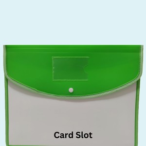 Hitech Sales Envelope Folder, Poly-Plastic A4 Documents File Storage Bag with Snap Button Certificate File Holder Document Folder for Certificates (A4) (Green)