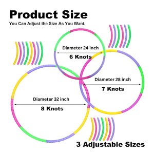 Hitech Sales Hula Hoop Ring for Fitness. Gymnastic & Other Weight Loss Exercises, Detachable & Easy to Assemble, Weight - 200 GMS, Multicolor