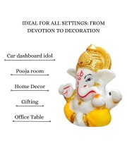 HiTechMart Lord Ganesha Mini Idol for Home, Office, Cardashboard – Divine Hindu God Ganpati Murti for Puja, Decor & Gifting – Vastu & Spiritual Blessings