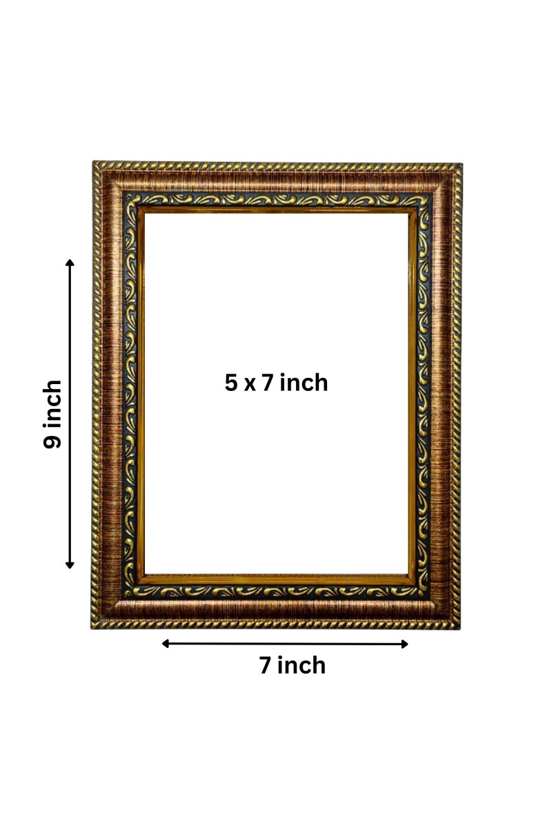 Hi Tech Sales Bhagwan Ganesh/Ganpati Bappa Photo Frame Laminated || Use for Wall/Table, Study & Living Room, Gifts || PVC Frame & Face - Glass (7 x 9 inch)