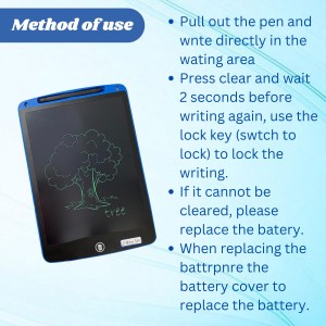 Hitech Sales 12 Inch LCD Writing Tablet Colorful Magic Slate with Stylus Pen Eco-Friendly Digital Drawing and Writing Pad for Kids, Ideal for Drawing, Playing, and Noting