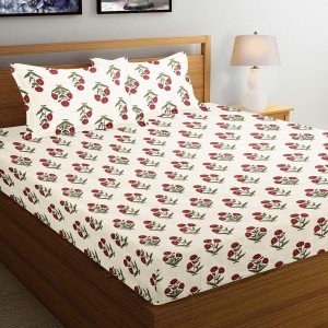 Hitech Sales Cotton Double Bedsheet - Pink| Soft, Durable & Fade-Resistant | Ideal for Double Bed | Easy Care & Washable