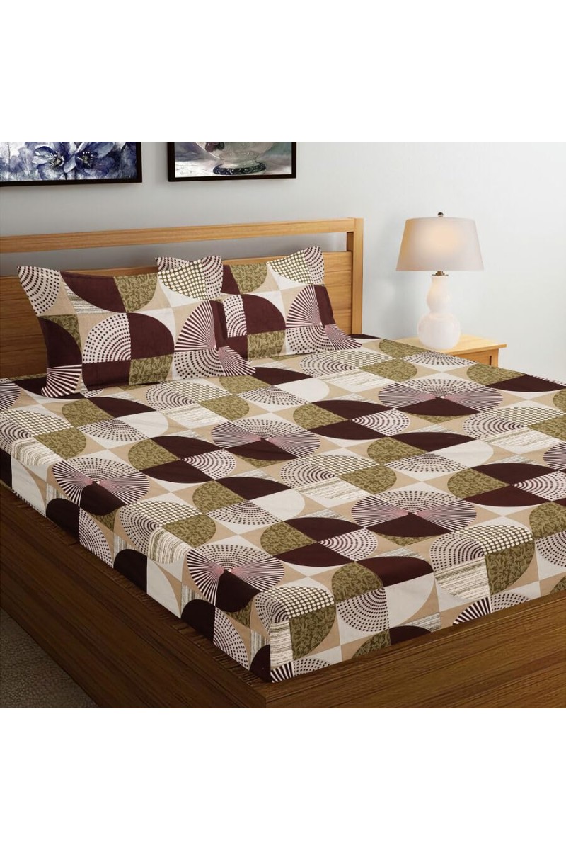 Hitech Sales Brown Microfiber Double Bedsheet | Soft, Durable & Fade-Resistant | Ideal for Double Bed | Easy Care & Washable