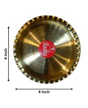 Small BHOG Plate Or Thala Brass Metal for Home,Office and Temple Puja Radha