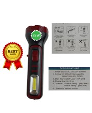 Hitech Rechargeable Torch Light || LV-621 || Powerful 25W Laser + 20W COB || 12 Hours of Continuous Lighting