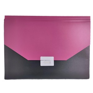 Hitech Sales Expanding File Folder A4 Size 7 Pocket with Buckle closuree Aesthetic Maroon & Black xpanding Document Organizer for documents Buckle Storage Multi-Pocket (Aesthetic Maroon & Black)