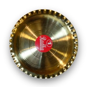 Small BHOG Plate Or Thala Brass Metal for Home,Office and Temple Puja Radha