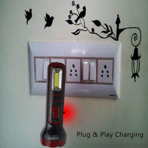 Hitech Rechargeable Torch Light || LV-621 || Powerful 25W Laser + 20W COB || 12 Hours of Continuous Lighting
