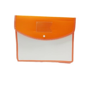 Hitech Sales Envelope Folder, Poly-Plastic A4 Documents File Storage Bag with Snap Button Certificate File Holder Document Folder for Certificates (A4) (Orange)
