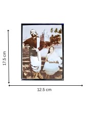 HITECH Sales SRI RAMKRISHNA SARADHA MA 7X5 Wood Laminated Photo with Wall/Back Support Mount Religious Photo Frame Versatile Décor for Wall, Table, Ideal for Gifts, Puja, and Living Room Ambiance