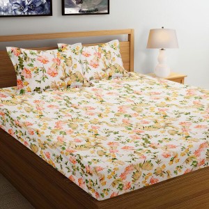 Hitech Sales Blue Printed Double Bedsheet | Soft, Durable & Fade-Resistant | Ideal for Double Bed | Easy Care & Washable