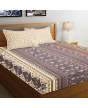 Hitech Sales Brown Geometric Printed Double Bedsheet | Soft, Durable & Fade-Resistant | Ideal for Double Bed | Easy Care & Washable Hitech Sales Brown Geometric Printed Double Bedsheet | Soft, Durable & Fade-Resistant | Ideal for Double Bed | Easy Care & Washable