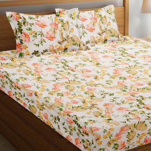 Hitech Sales Blue Printed Double Bedsheet | Soft, Durable & Fade-Resistant | Ideal for Double Bed | Easy Care & Washable