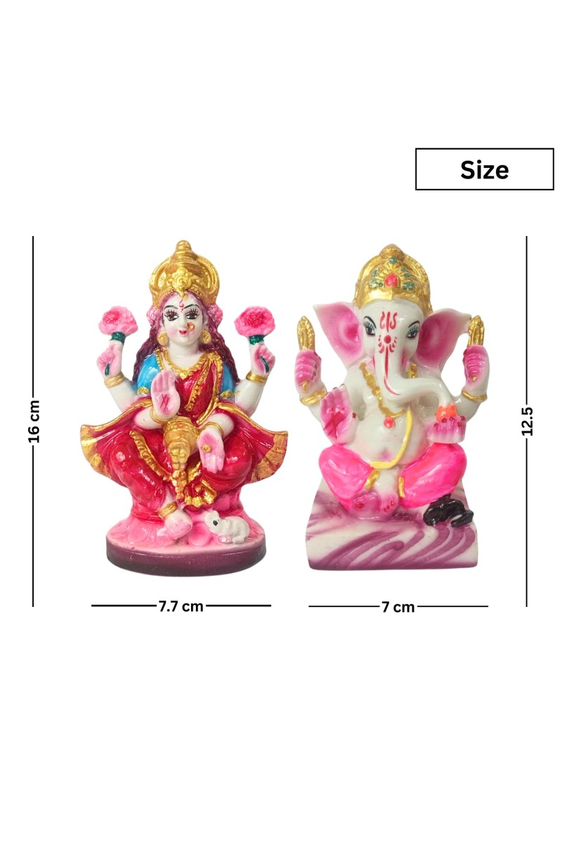 Laxmi Ganesh Murti for Diwali Puja | Hindu Goddess Laxmi & God Ganesha Idol | Home, Office & Temple Decoration | Spiritual Gift Item for Festivals