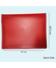 Hitech Sales Envelope Folder, Poly-Plastic A4 Documents File Storage Bag with Snap Button Certificate File Holder Document Folder for Certificates (A4) (Red)
