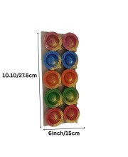 Pack of 10 Decorative Clay Diyas for Diwali – Hand-Painted Multicolor Traditional Oil Lamps – Festival Home Decor with Om Design – Eco-Friendly Diya Set for Pooja, Gifts & Celebrations Pack of 10 Decorative Clay Diyas for Diwali – Hand-Painted Multicolor Traditional Oil Lamps – Festival Home Decor with Om Design – Eco-Friendly Diya Set for Pooja, Gifts & Celebrations