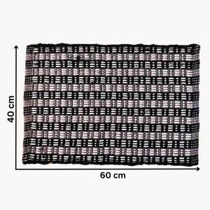 Hitech Rugs Microfiber Door Mat | Indoor & Outdoor Easy Clean Mats for Living Room, Bathroom, Kitchen, Entrance | Pack of 1, Round Shape, Red