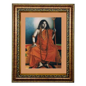 HiTech Sales Swami Pranabananda Picture Frame Photo for puja Wall Art Portrait Image Spiritual Framed for Office, Wall/Table, Study Room & Living Room, Gifts | PVC Frame & Front Face - Glass (7 x 9)
