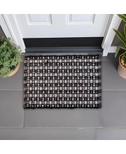 Hitech Rugs Microfiber Door Mat | Indoor & Outdoor Easy Clean Mats for Living Room, Bathroom, Kitchen, Entrance | Pack of 1, Round Shape, Red