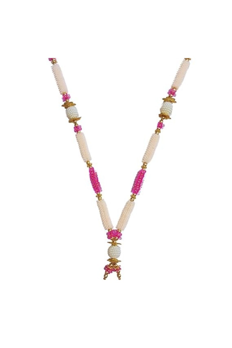 Hitech Sales Artificial Pearl and Bead Decorative Garland Mala for Pooja, Mandir, Home Decor, and Festivals | Multicolor Design with Pendant Hanging