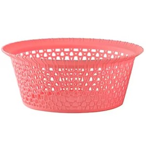 Hitech Home One Desire Pink Plastic Basket (Set of 3)